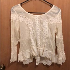Free People Boho sheer top.